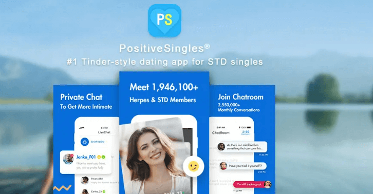 Herpes dating app interface